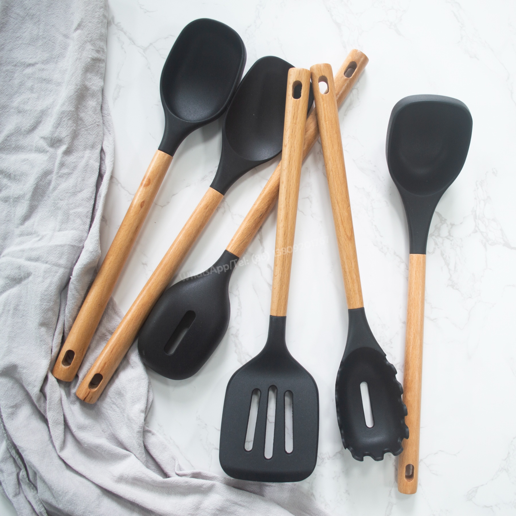 ustensiles de cuisine pour batterie de cuisine antiadhésive