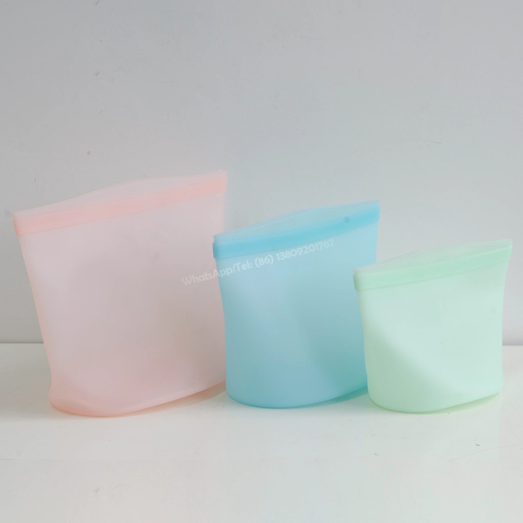 Fabricante e fornecedor de saco de armazenamento de alimentos de silicone reutilizável personalizado em massa de fornecimento único