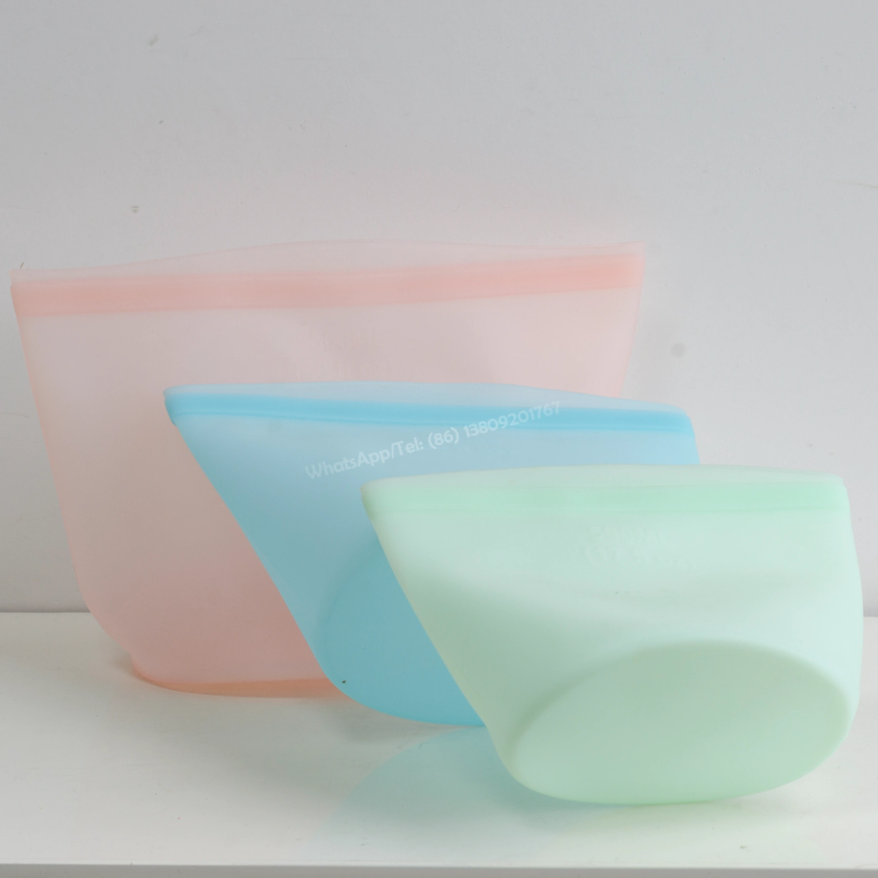 Fabricante e fornecedor de saco de armazenamento de alimentos de silicone reutilizável personalizado por atacado