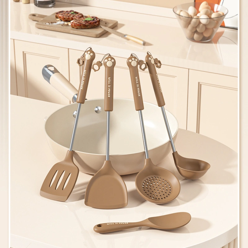 カスタムキッチンシリコン調理器具セットホルダー付きファクトリー7