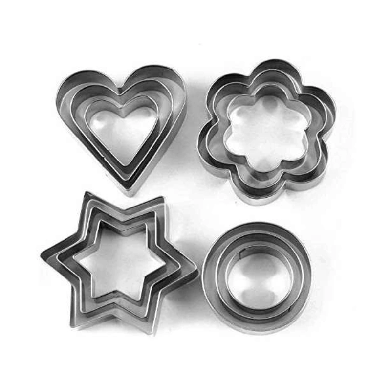 Wholesale Round Star Flower Heart Shaped Cookie Cutter Set 2