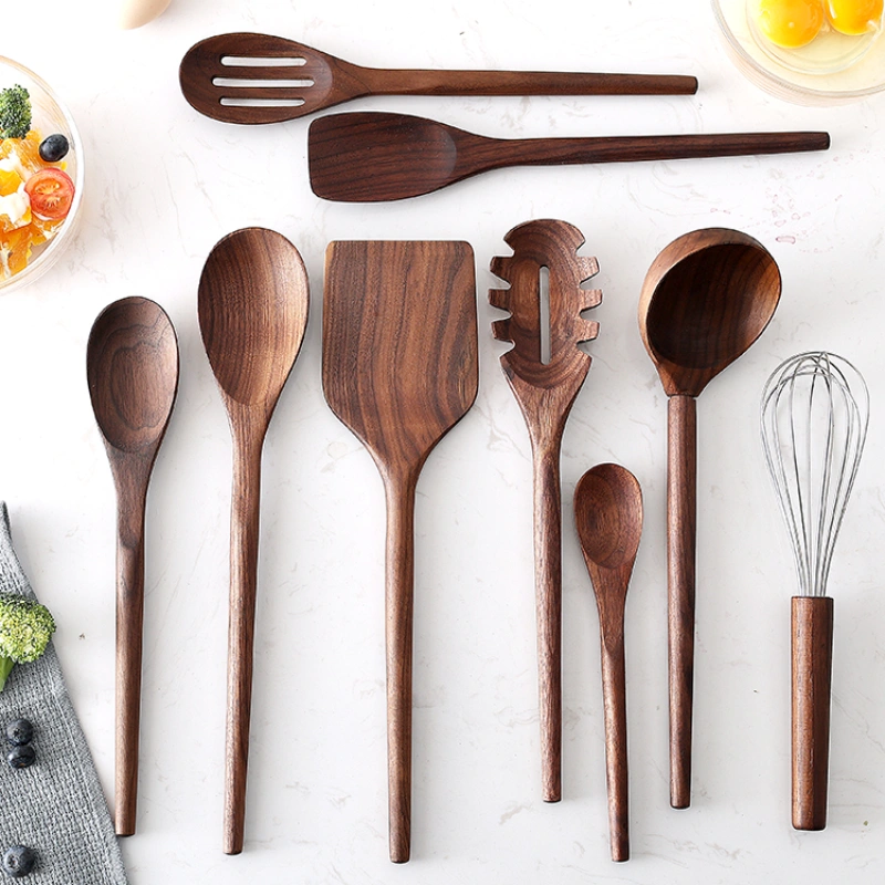 Set di utensili da cucina in legno all'ingrosso Utensili in legno di acacia 6