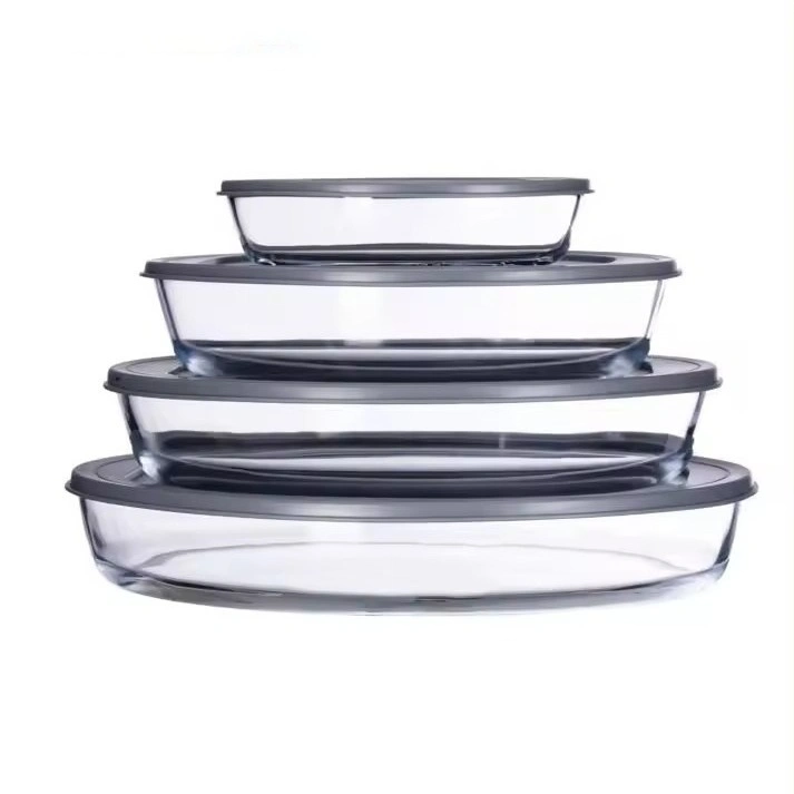 Round Borosilicate Glass Bakeware With Lid 8146