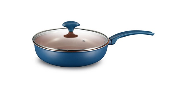 مقلاة عميقة مضغوطة مع غطاء