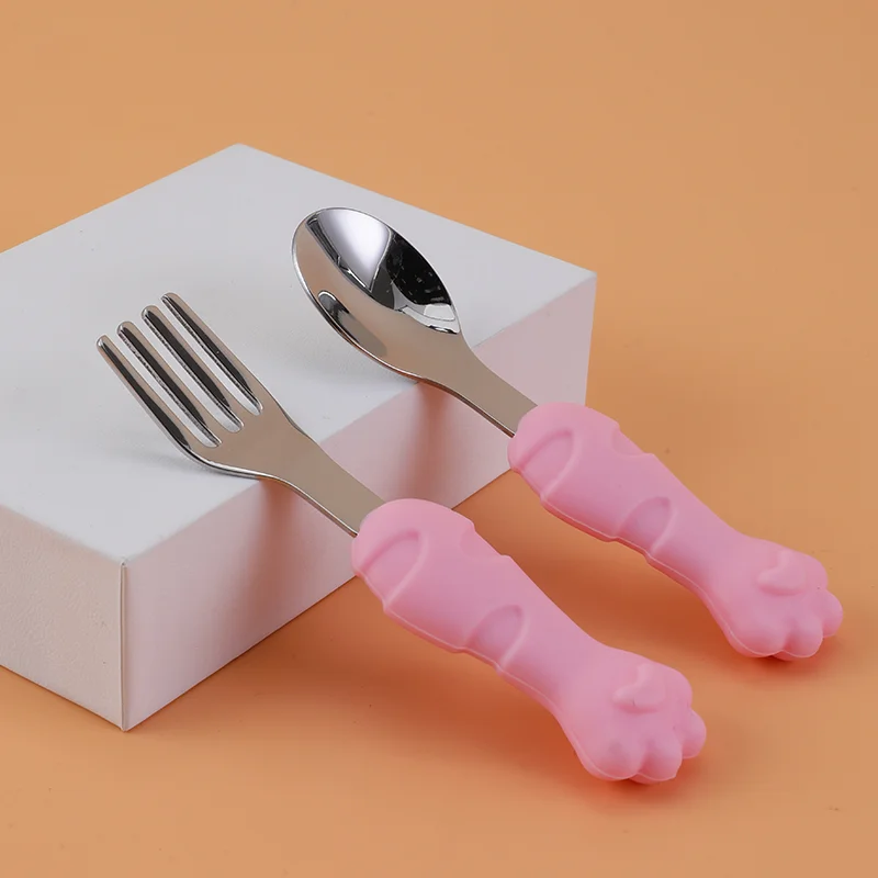 Bolalar uchun maxsus silikon vilkalar va qoshiqlar to'plami 5