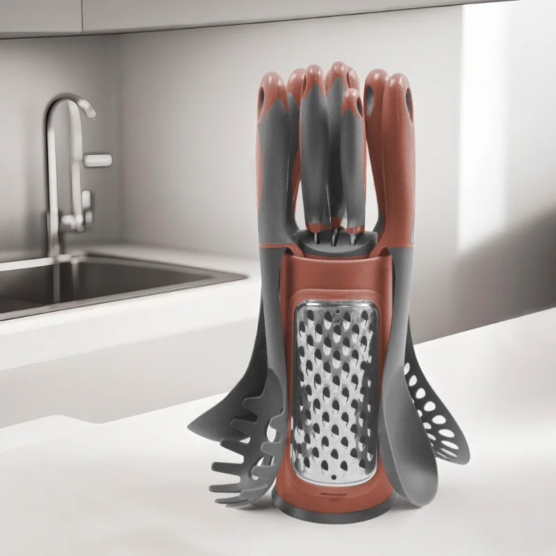 Wholesale Silicone And Stainless Steel Kitchen Utensils Set 10