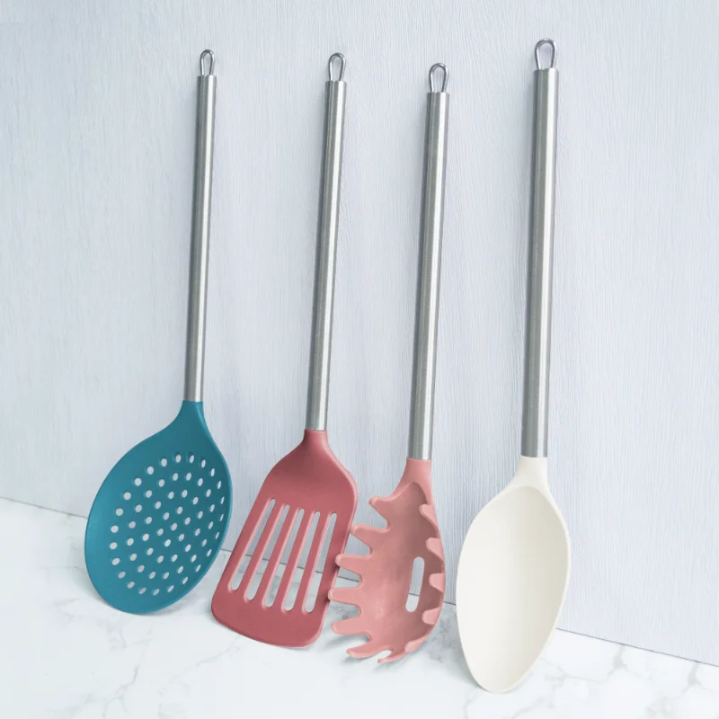 Utensili da cucina personalizzati in acciaio inossidabile e silicone all'ingrosso 2