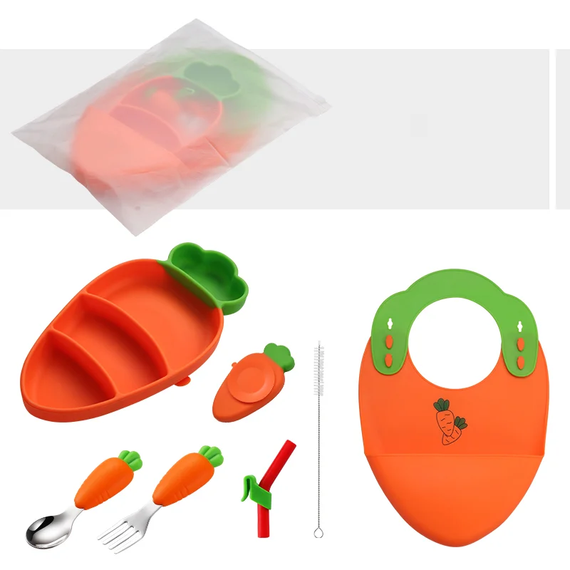 Ensemble de vaisselle en silicone pour enfants en gros 2