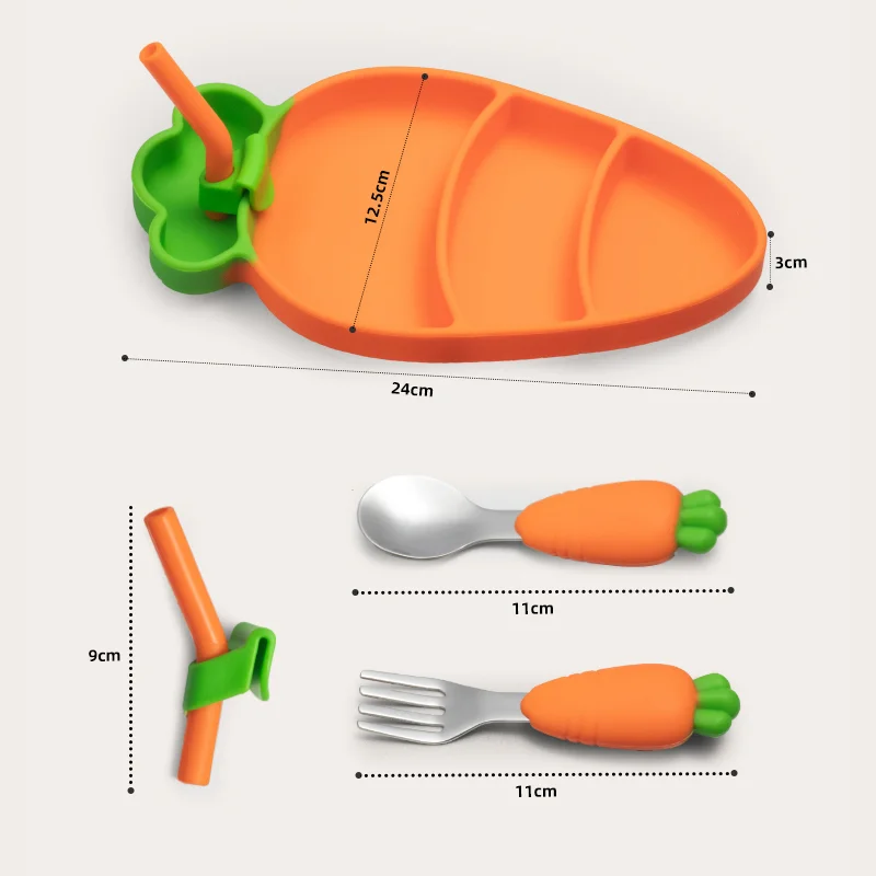 Ensemble de vaisselle en silicone pour enfants en gros 3