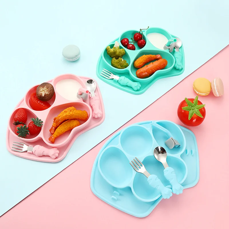Hulgimüük lastele silikoonist lauanõude komplekt 1