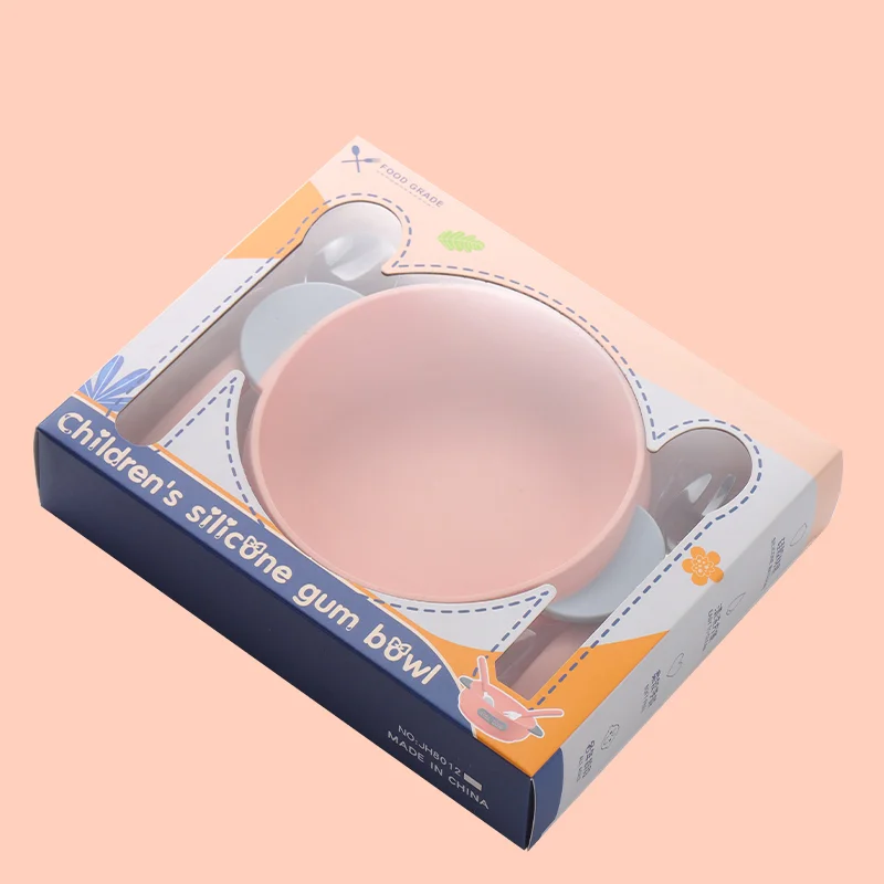 Custom Baby Feeding Bowl And Spoon Silicone 7