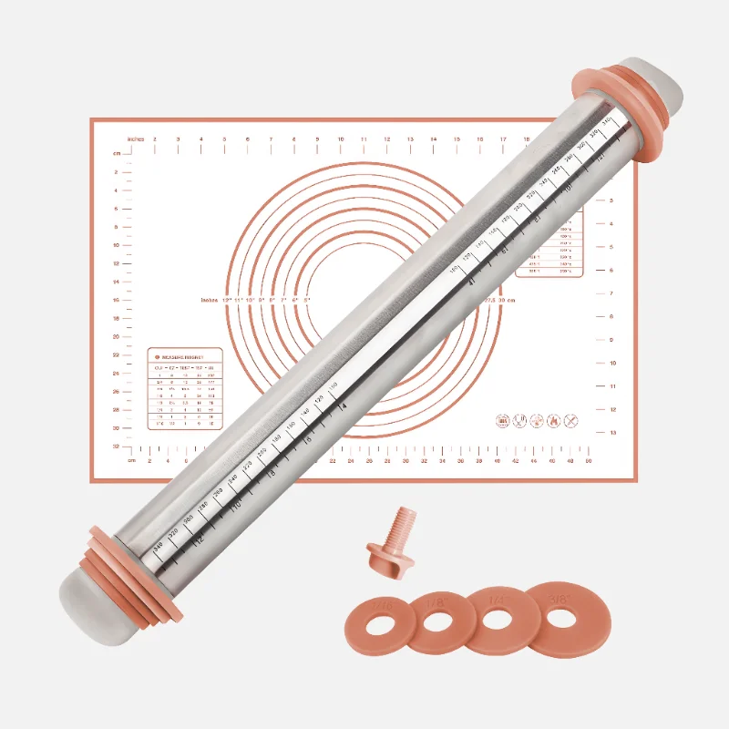 Oem Adjustable Rooling Pin With Baking Mat