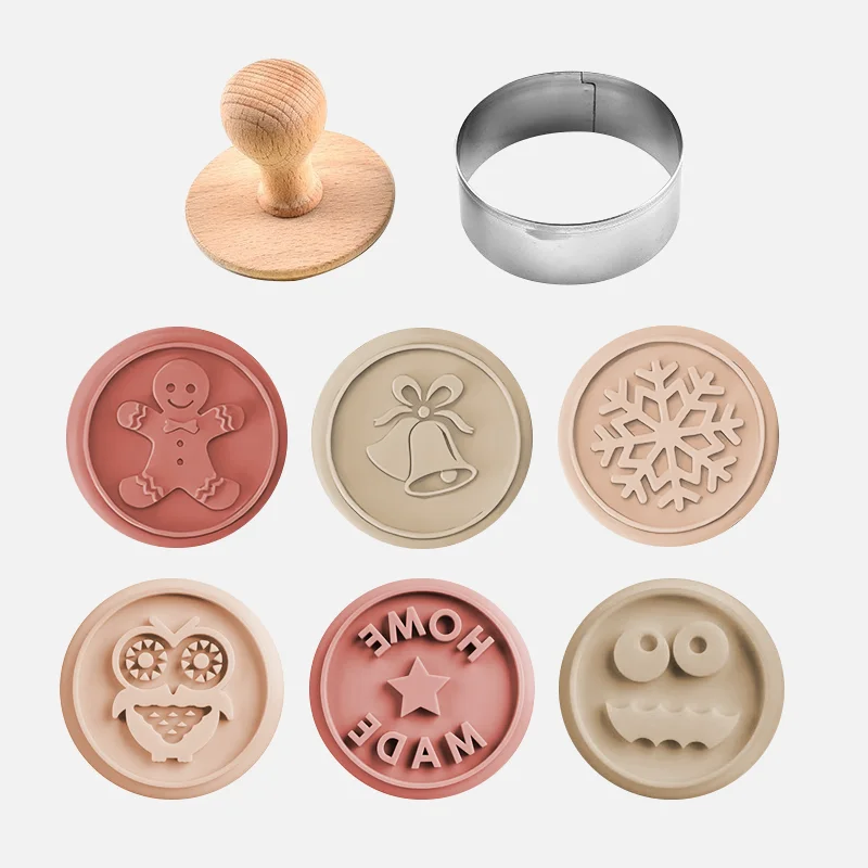 Wholesale Cookie Embossing Mold Silicone Concrete Stamp 6