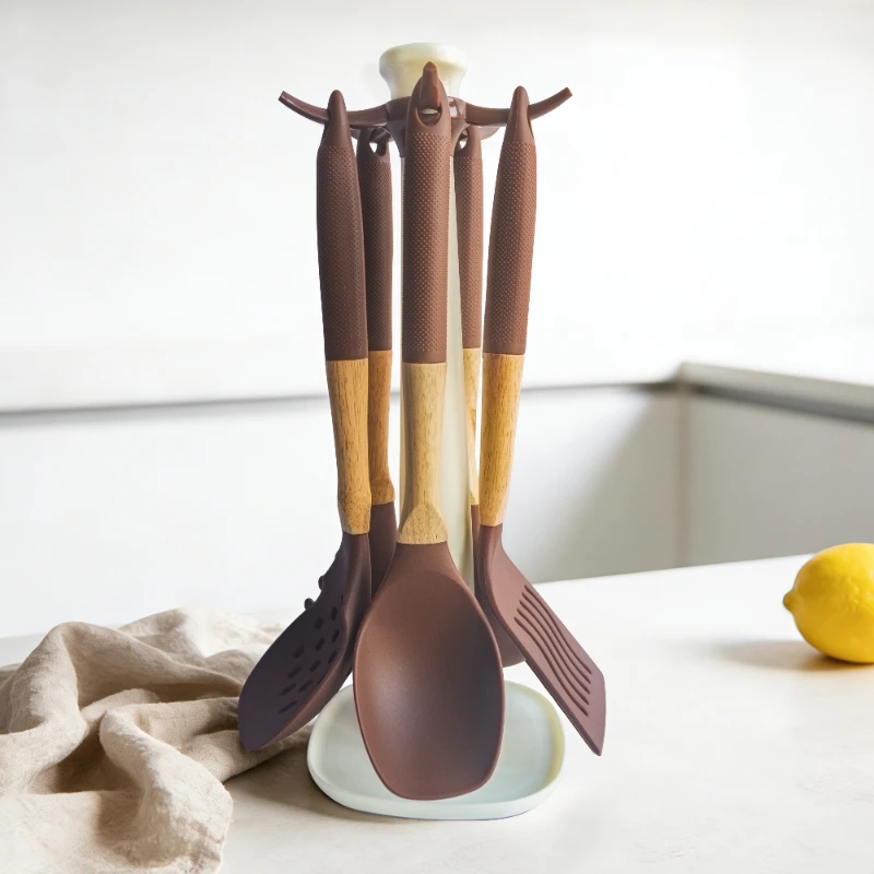 Σετ σκευών από σιλικόνη και ξύλο από την Κίνα Pampered Chef Factory