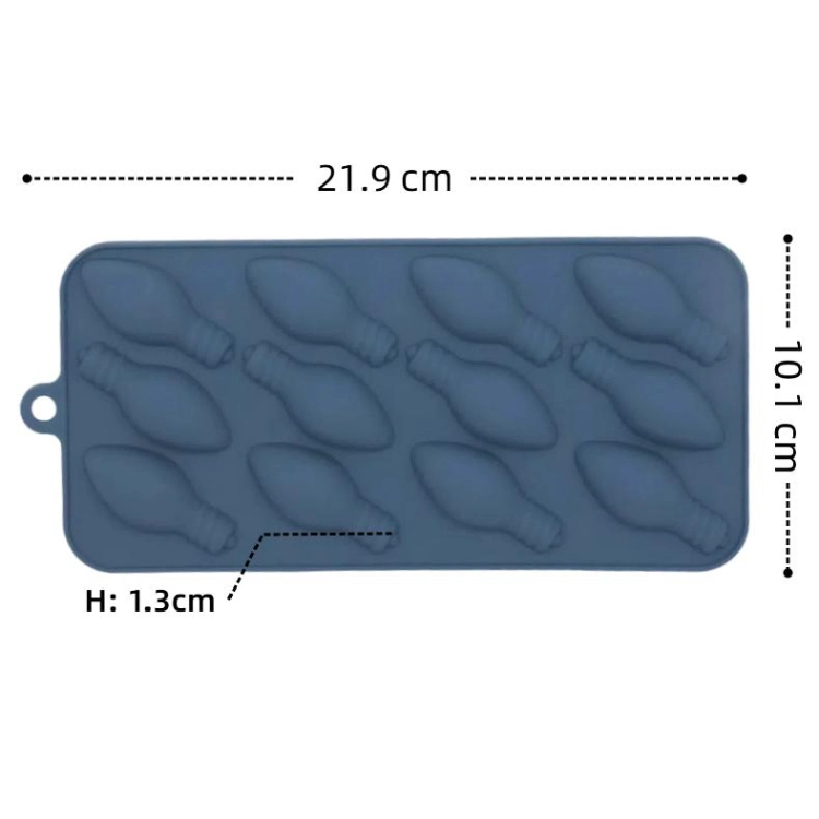 قالب سيليكون للشوكولاتة بـ 12 فتحة لشموع عيد الميلاد ومصابيح الإضاءة