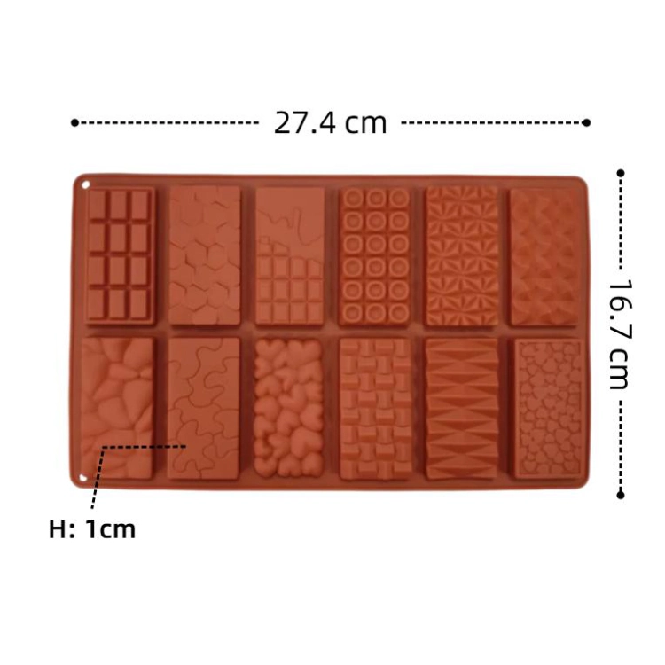12 Hole White Label Chocolate Molds Bulk 1