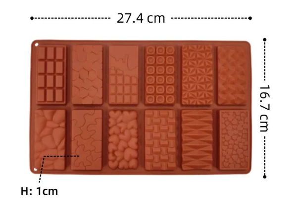Formas de chocolate White Label com 12 cavidades (em grande quantidade)