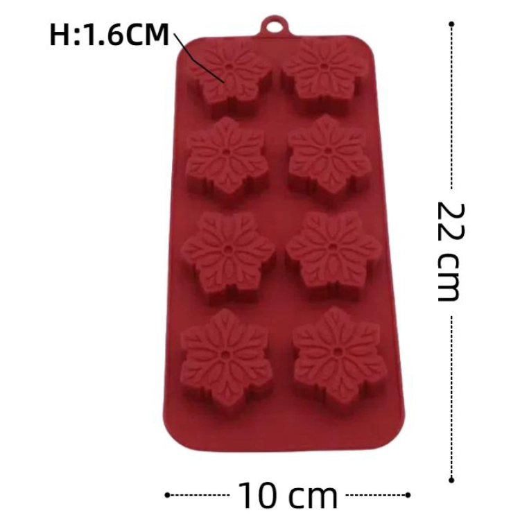 6 Hole Snowflake Shaped Chocolate Mold Factory