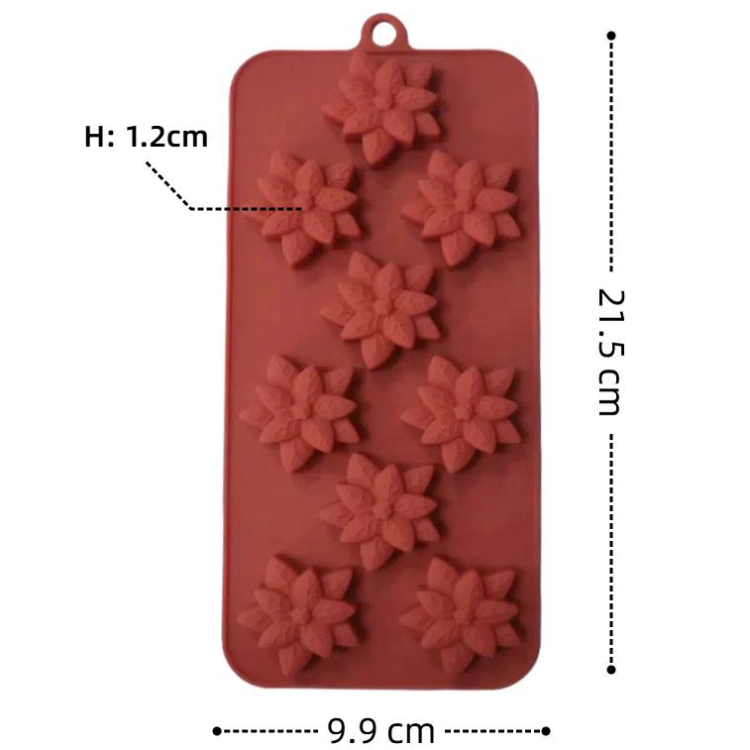 Bulk 3d Layered 9 Hole Christmas Tree Silicone Chocolate Mold 1