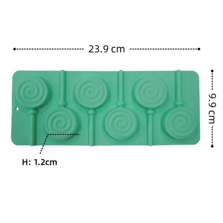 Op maat gemaakte siliconen chocoladevorm in lollyvorm 1