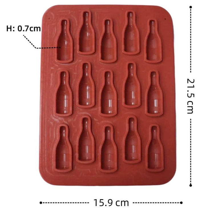 Groothandel 15-gaatjie bottelvormige silikoonkleurvorm 1