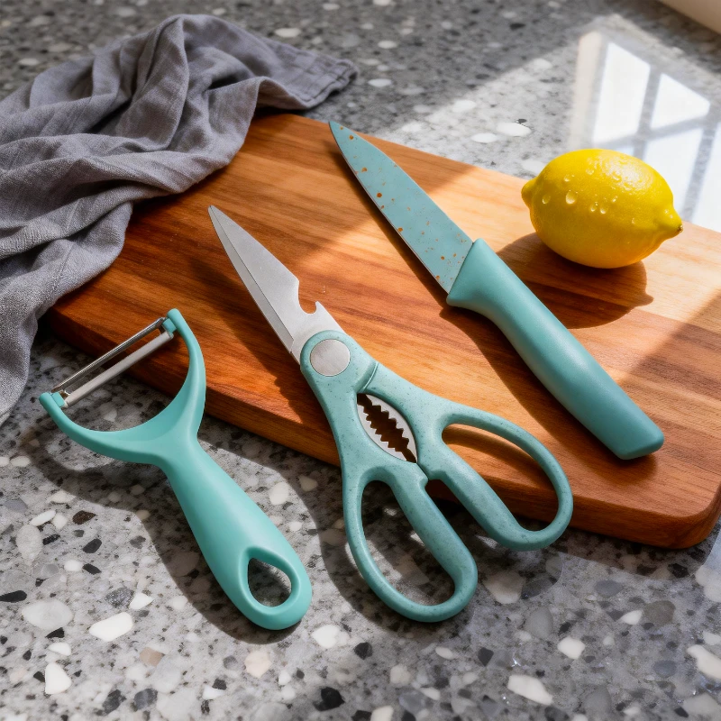 Tukkumyynti keittiösakset kuorimaveitsi hedelmäveitsisetti 3 kpl