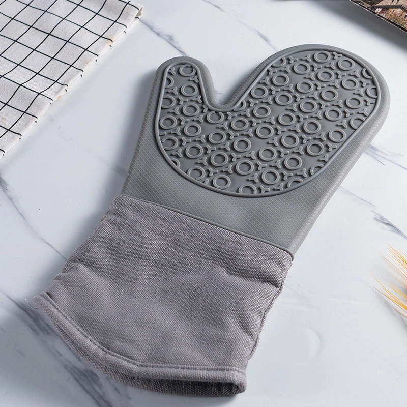 Guantes de horno de silicona resistentes al calor al por mayor con dedos
