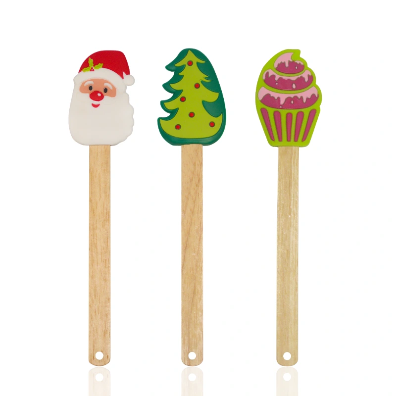Ensemble de spatules en silicone à thème de Noël de marque privée 1