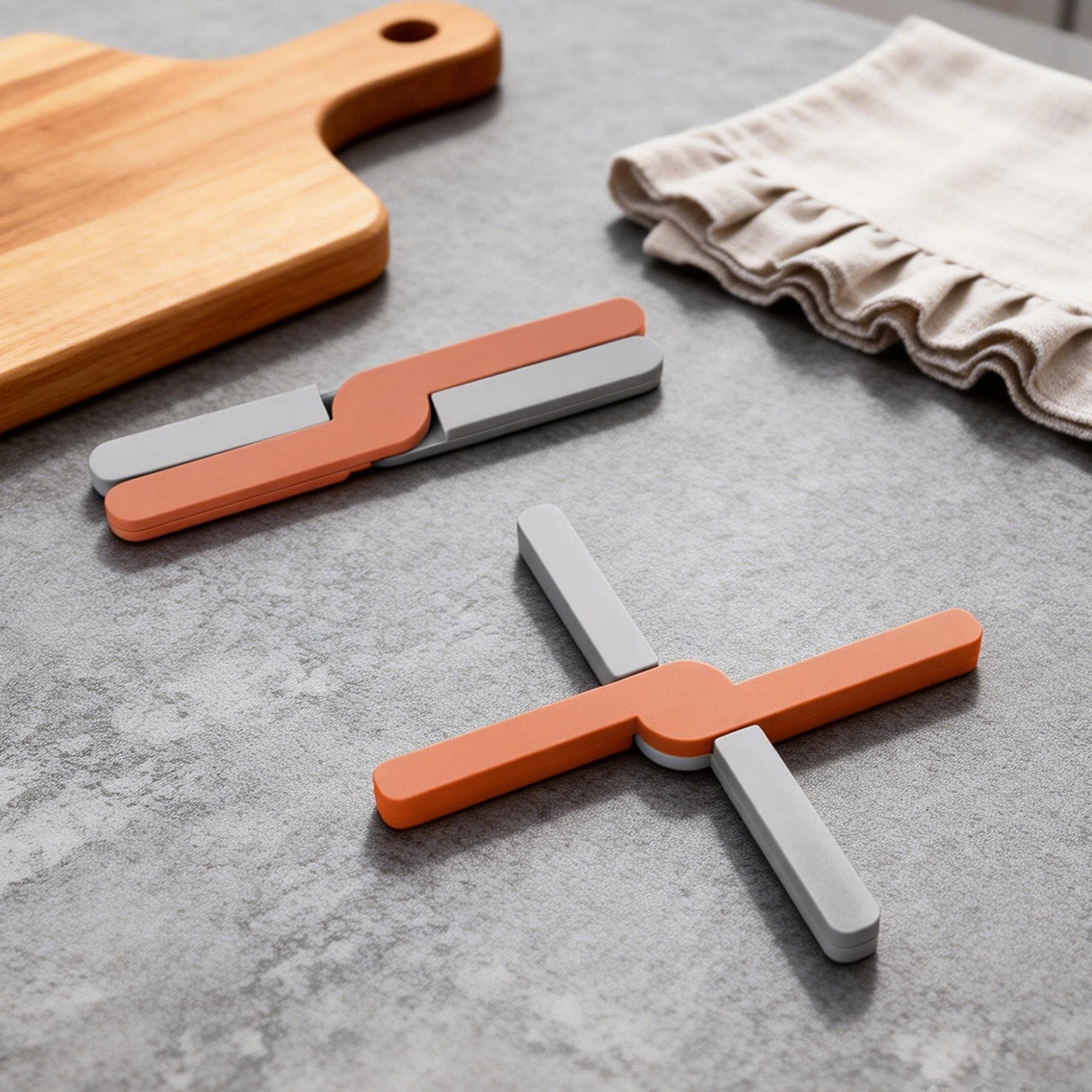 Wholesale X Shaped Heat Resistant Folding Silicone Trivet Mat2