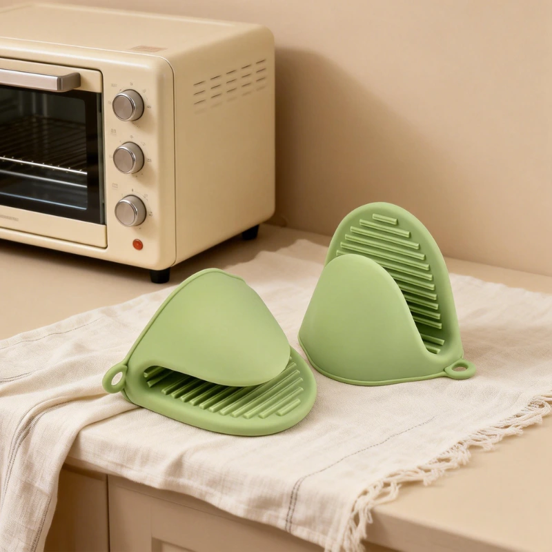 Gants de cuisine en silicone résistants à la chaleur avec clip, vendus par One Stop Sourcing (3 unités).