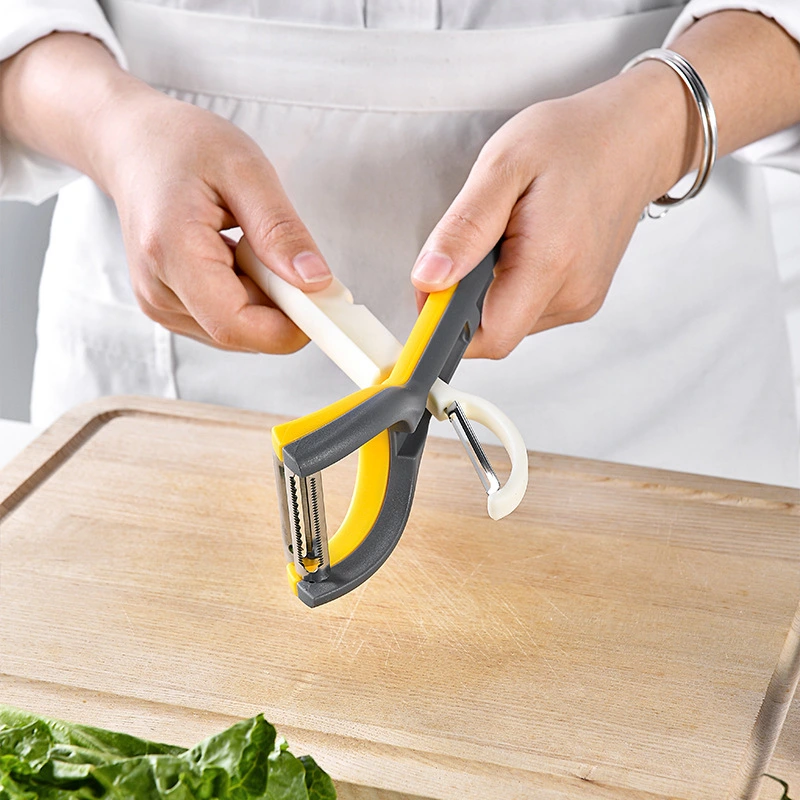 Custom 3 In 1 Stainless Steel Multifunctional Veggie Peeler 3
