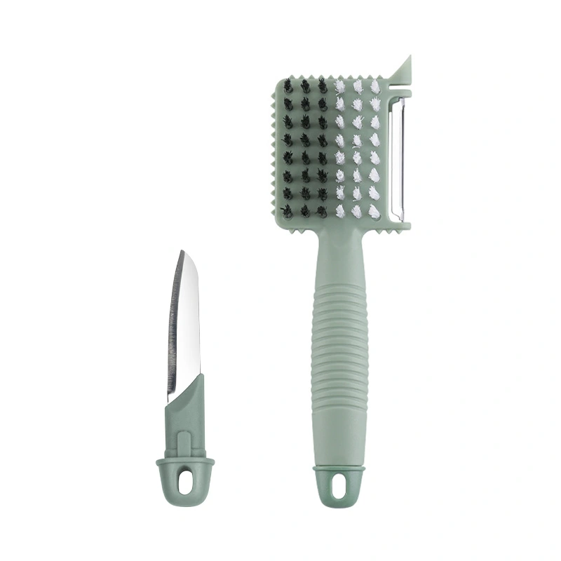 Pelador de cocina multifunción de marca propia con cepillo 3