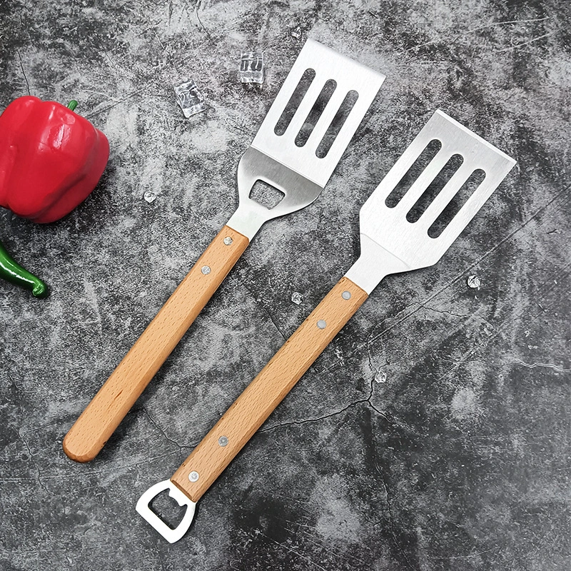 Private Label Multifunction Metal Grill Slotted Turner Spatula 1