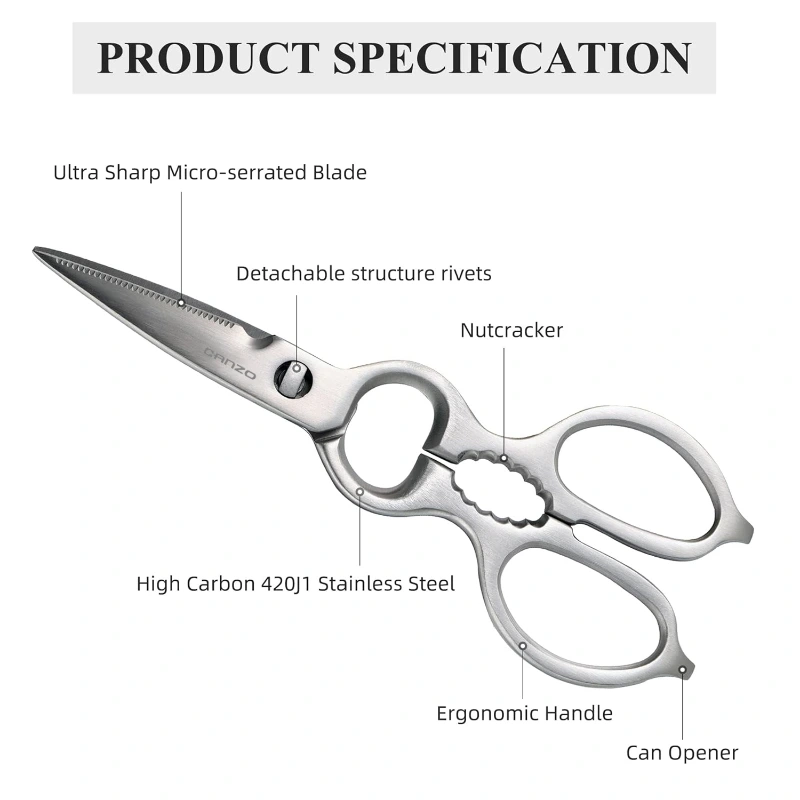 Oem Sourcing Forged Japanese Stainless Steel Kitchen Scissor 4