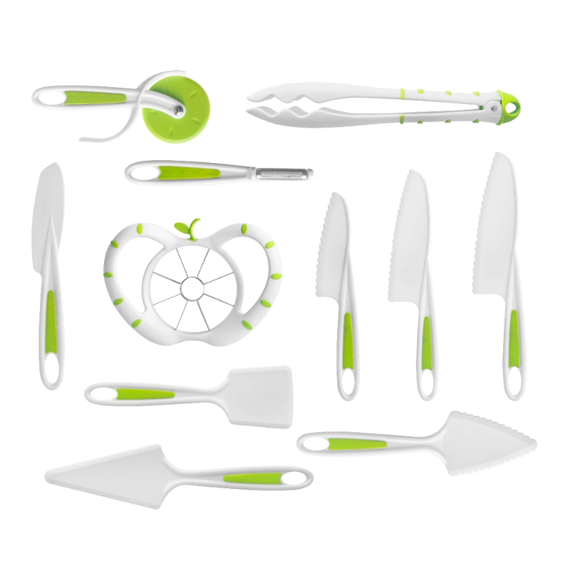 Conjunto de utensílios de cozinha de plástico de marca própria para fábrica