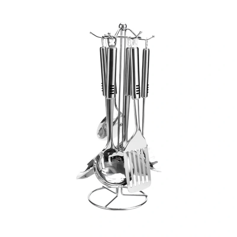 Private Label Stainless Steel Kitchen Tool Set With Stand