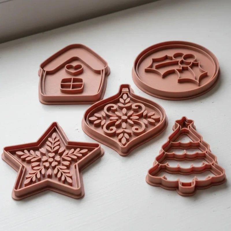 Christmas Theme 3d Printed Cookie Cutter
